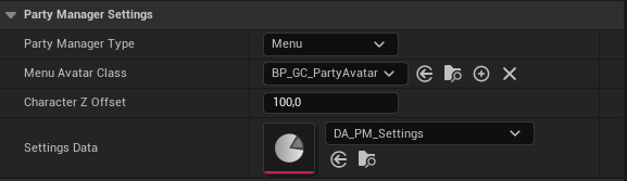 Party Manager Settings
