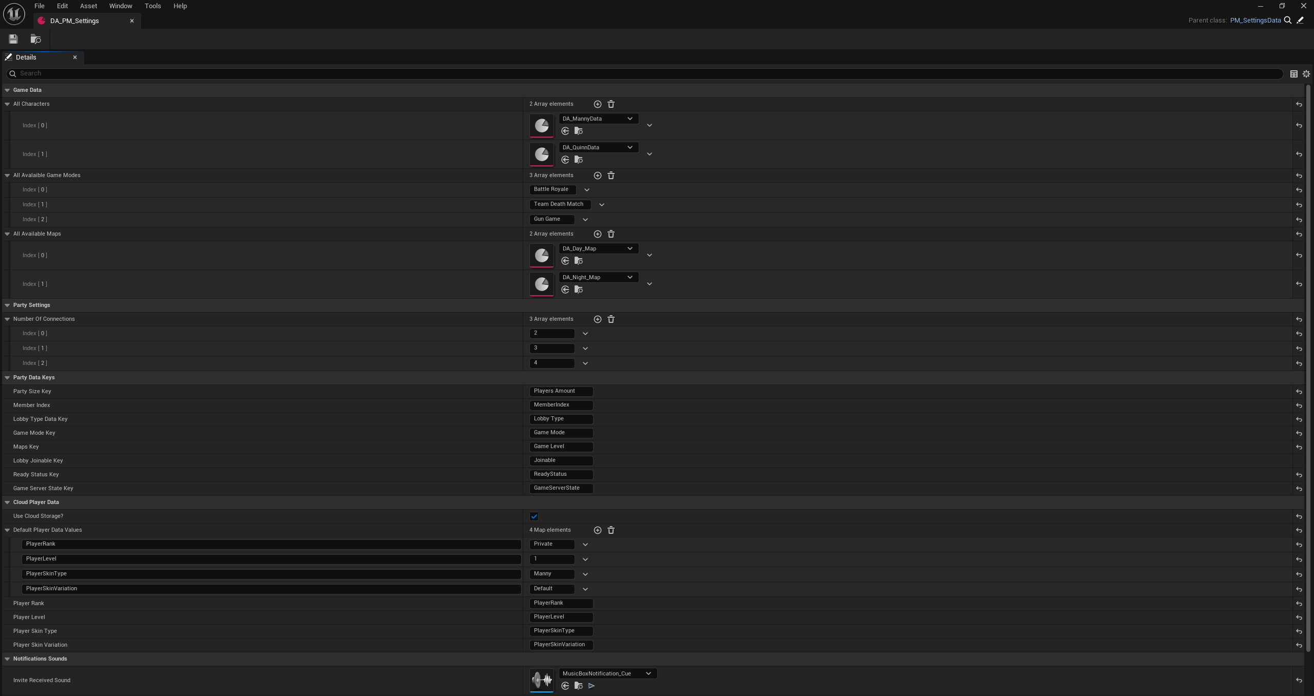 Project Settings