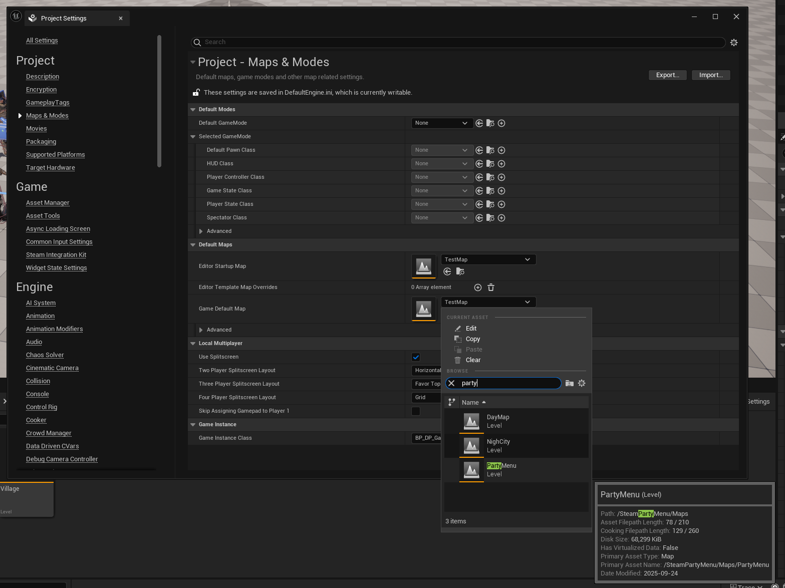 Project Settings